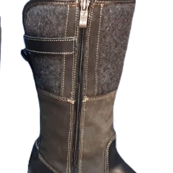 Tamaris Mid Calf Wool/Leather Boots - Picture 9 of 14